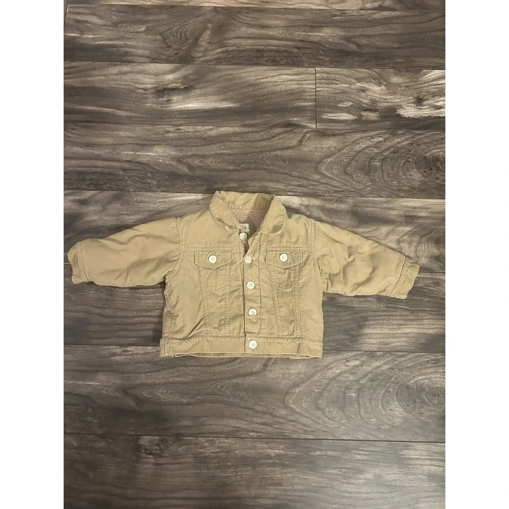 Gap Corduroy Chore Jacket Infant 6-12 Months‎ Brown Sherpa Lined 535